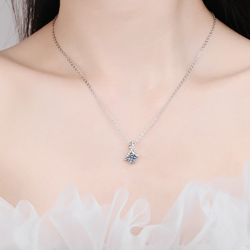 Moissanite White Gold Necklace