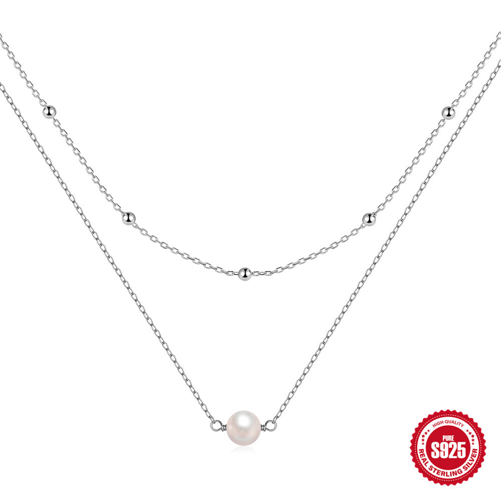 Double Layer Sterling Silver Necklace