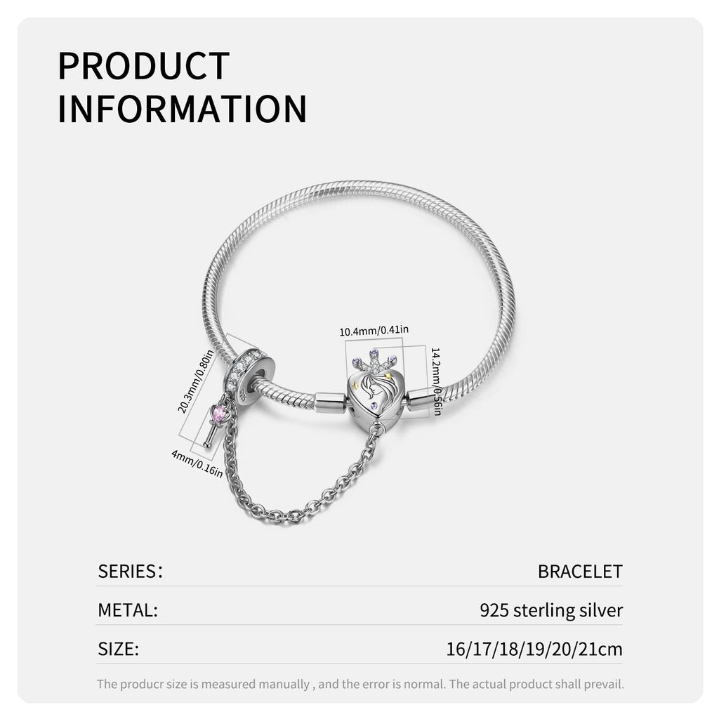 S925 Sterling Silver Heart Bracelet