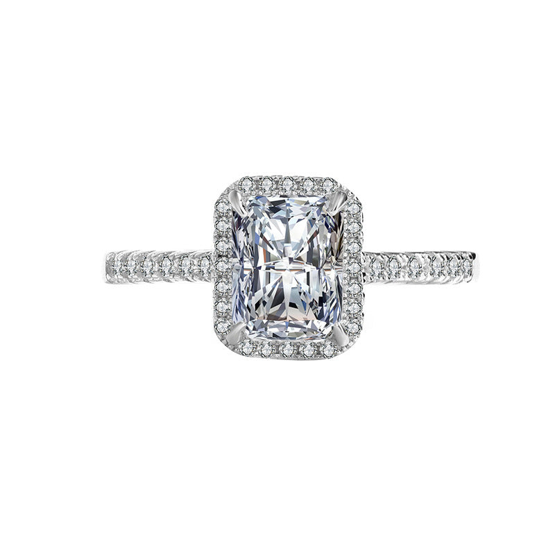 S925 Moissanite Silver Ring