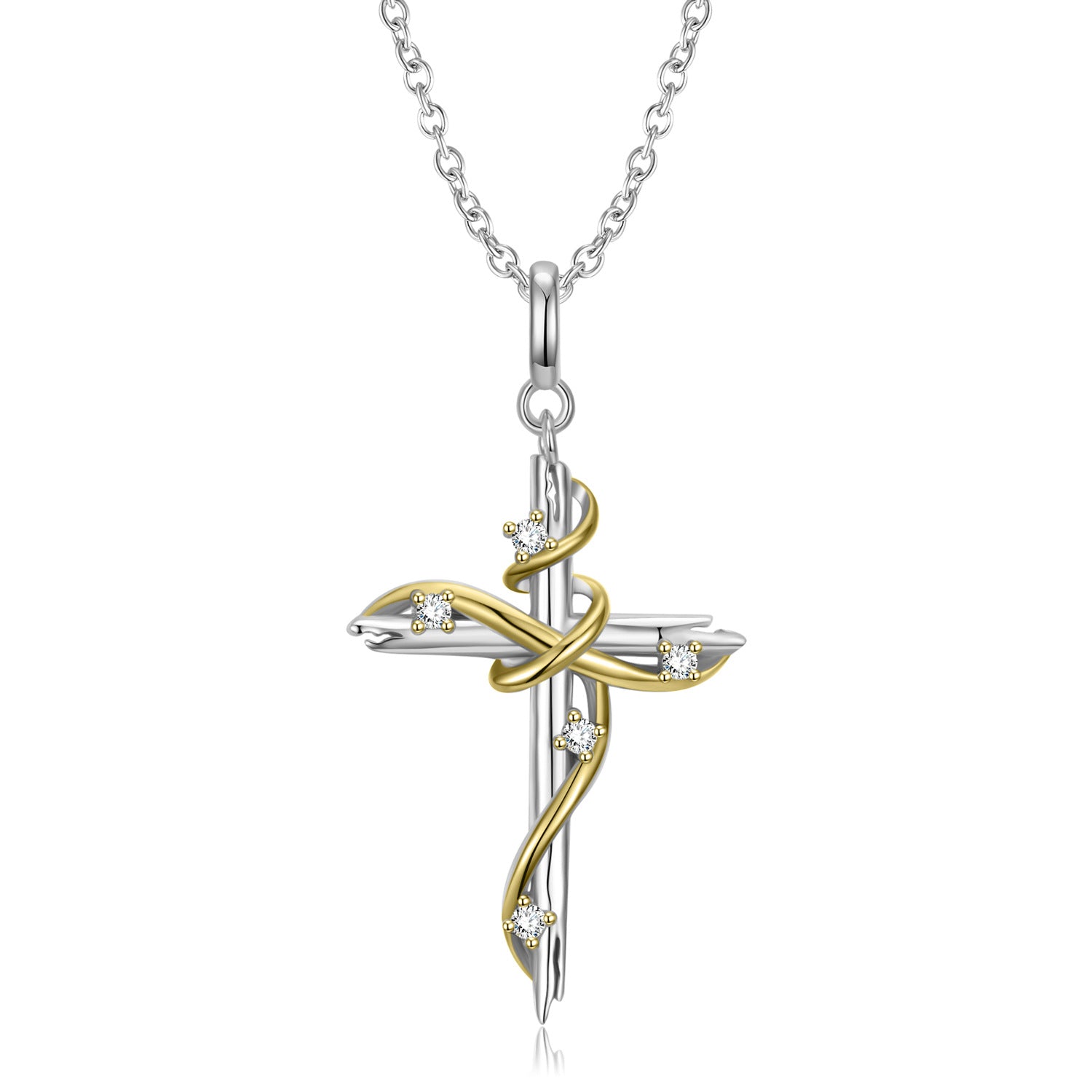 Cross Pendant Silver Necklace
