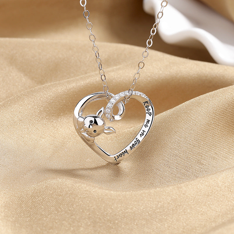 Pig Sterling Silver Pendant Necklace