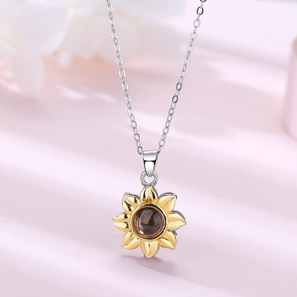 Sunflower Silver Necklace S925