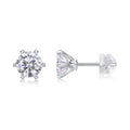 S925 Platinum 1-Carat Moissanite Studs