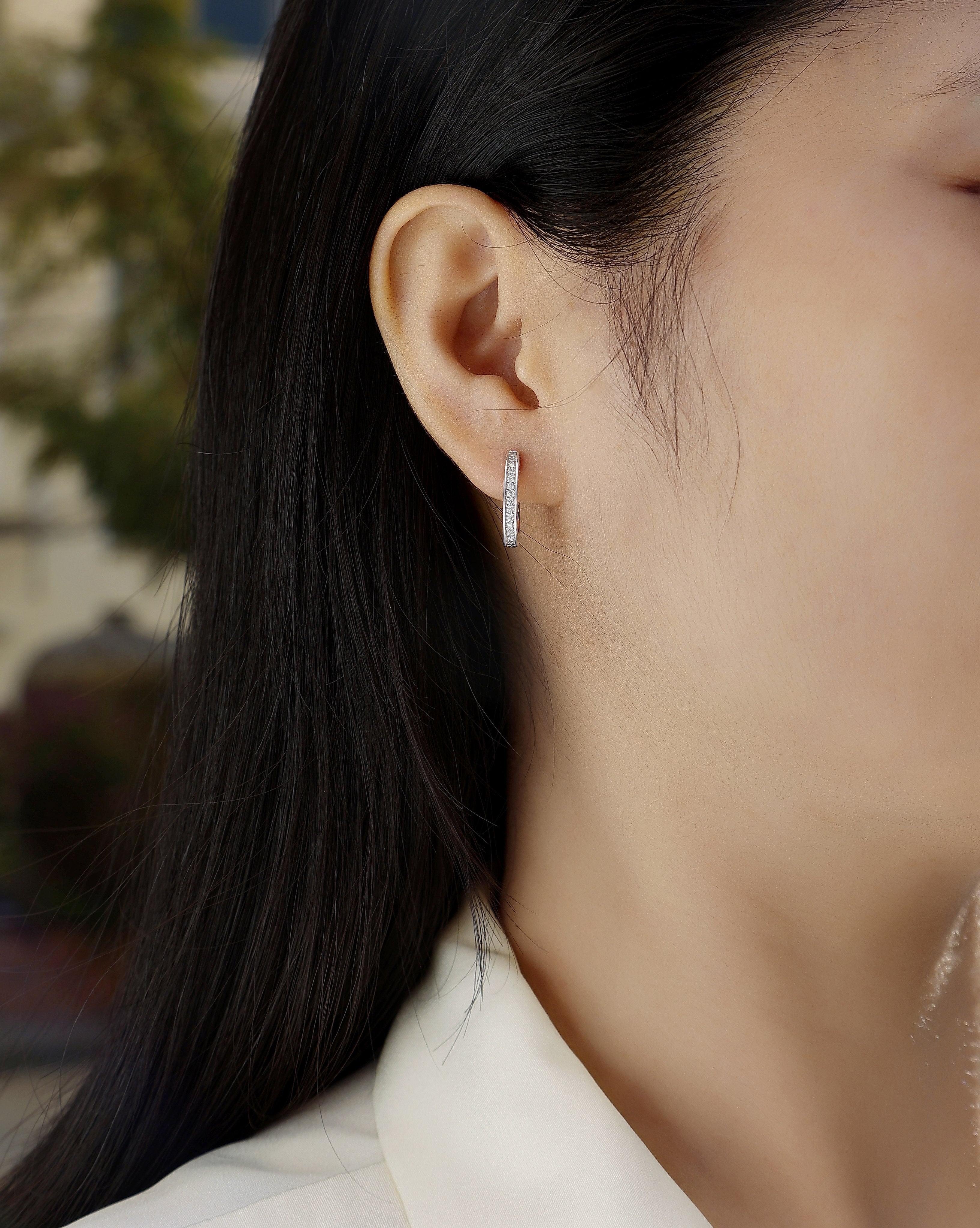 S925 Platinum Moissanite Earrings Jewelry