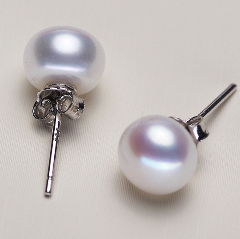 S925 Silver Earrings Freshwater Pearl
