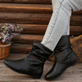 Casual Flat Round-Toed Boots