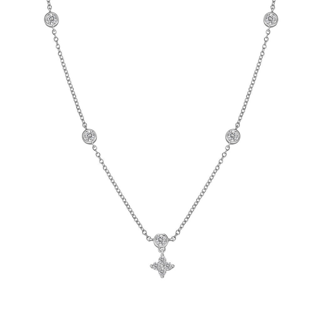Starry Zircon Sterling Silver Necklace