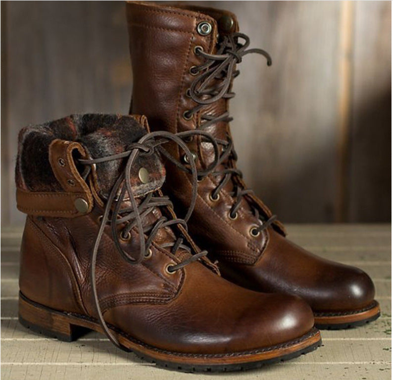 Retro Lace-Up Combat Boots