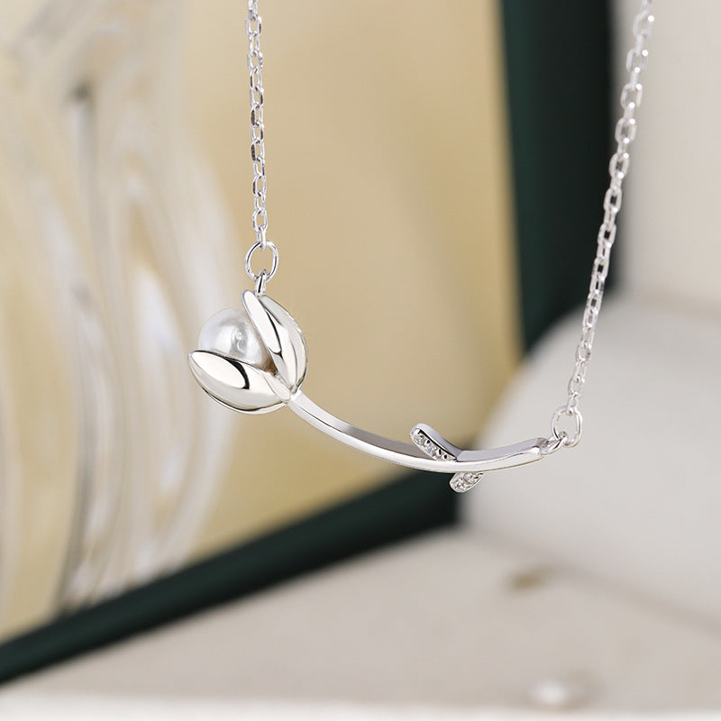 Carnation Sterling Silver Necklace