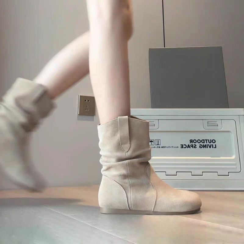 Western Denim Martin Boots