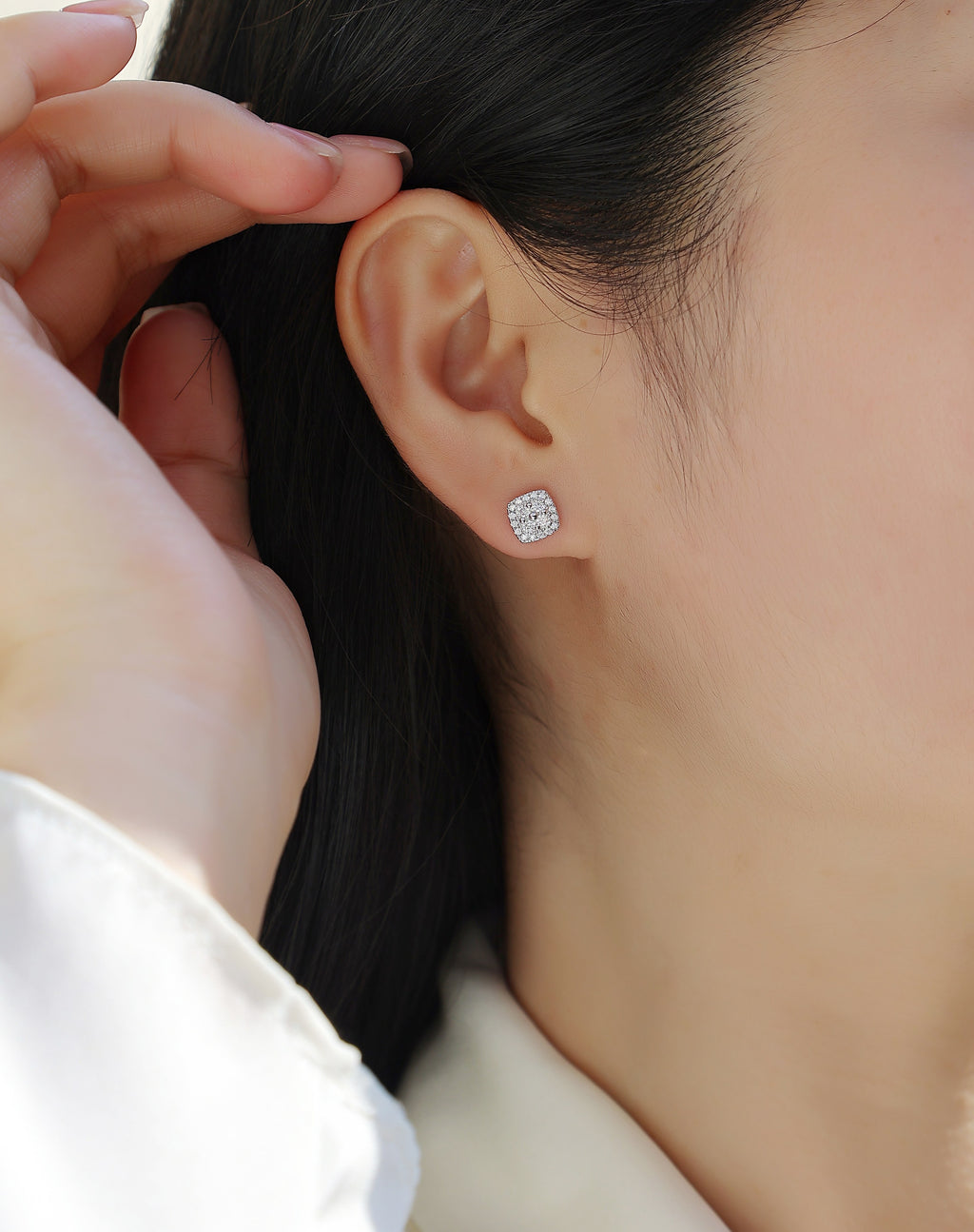 S925 Fog Sea Moissanite Earrings Set