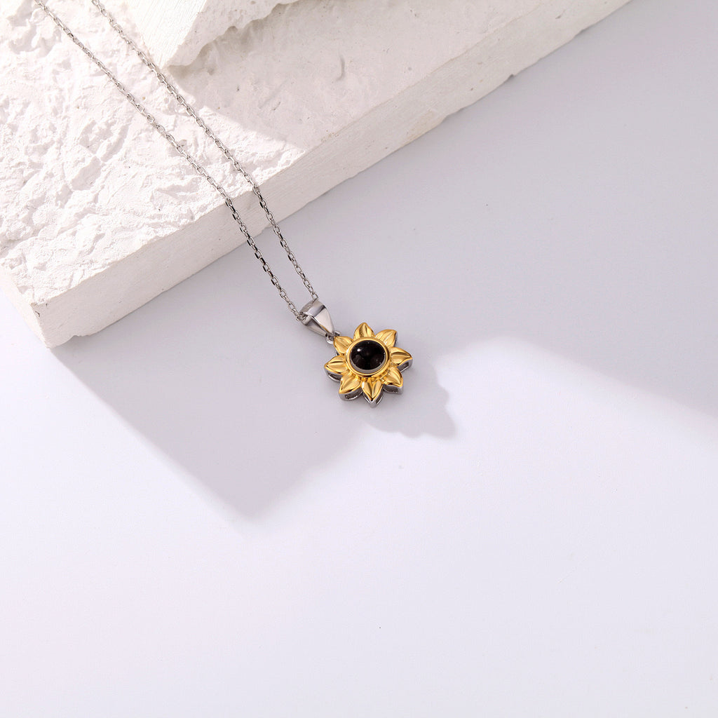 Sunflower Silver Necklace S925