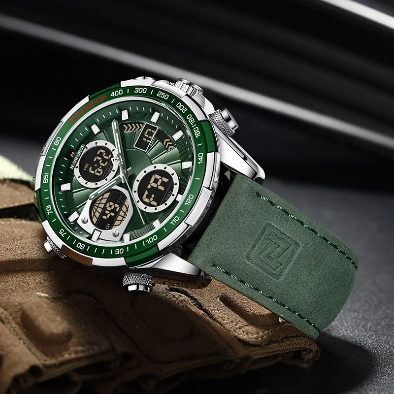 Men’s Military Chronograph Watch Quartz Analog-Digital
