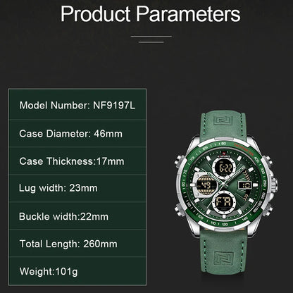 Men’s Military Chronograph Watch Quartz Analog-Digital