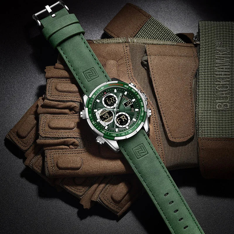 Men’s Military Chronograph Watch Quartz Analog-Digital
