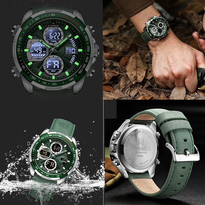 Men’s Military Chronograph Watch Quartz Analog-Digital