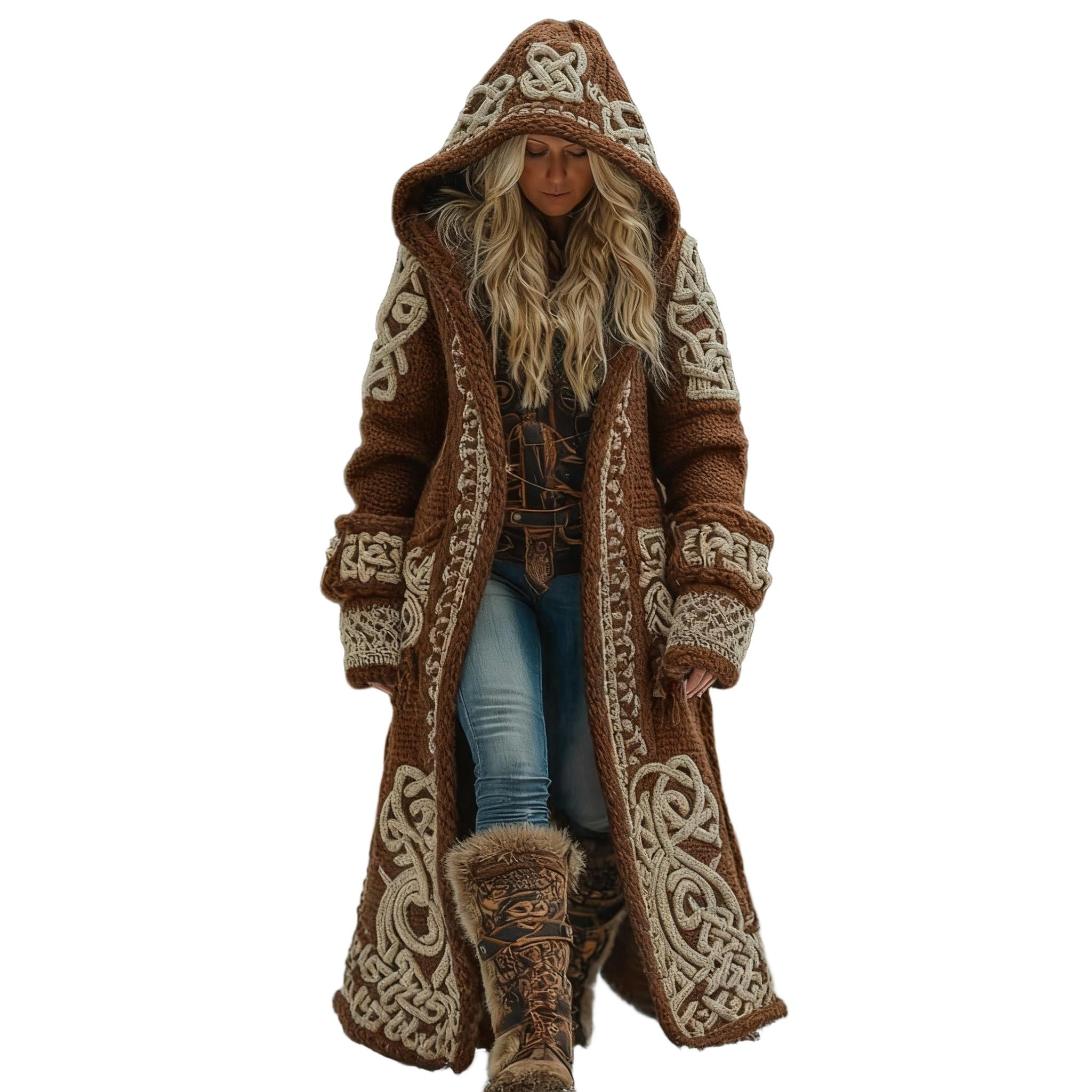 Horizon Essentials | 3D Effect Hooded Cardigan Cape