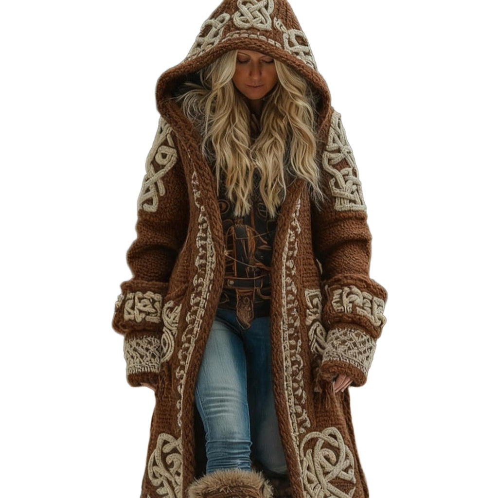 Horizon Essentials | 3D Effect Hooded Cardigan Cape