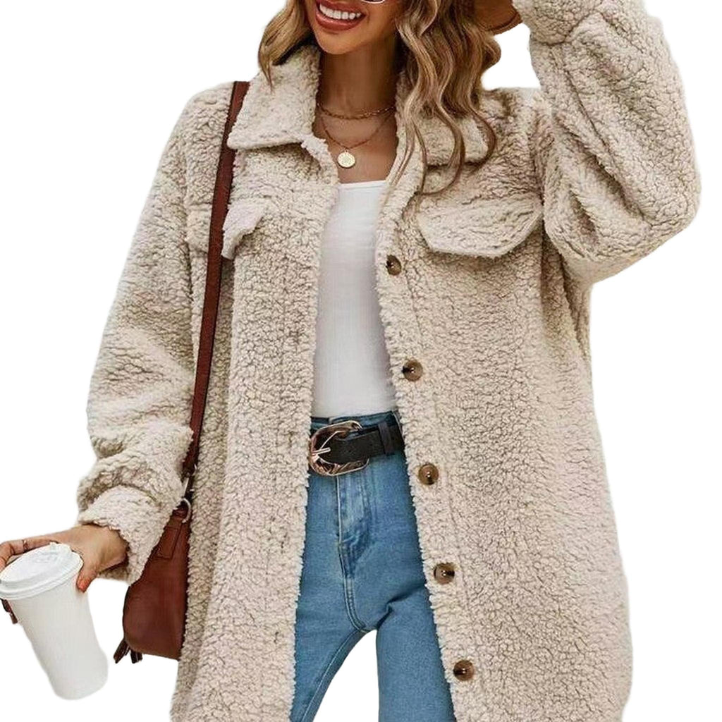 Horizon Essentials | Apricot Mid-Length Hooded Coat