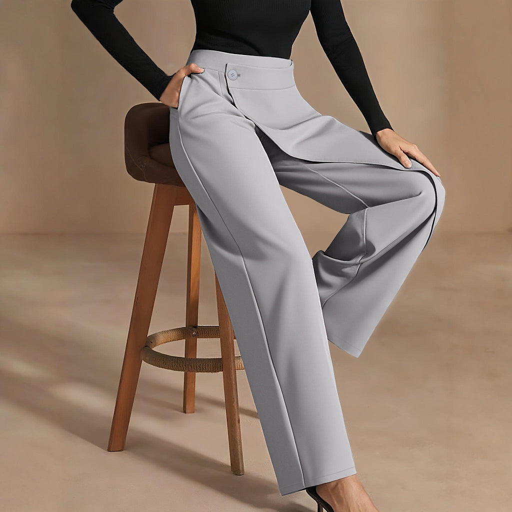 Horizon Essentials | Asymmetrical Draped High-Waisted Pants