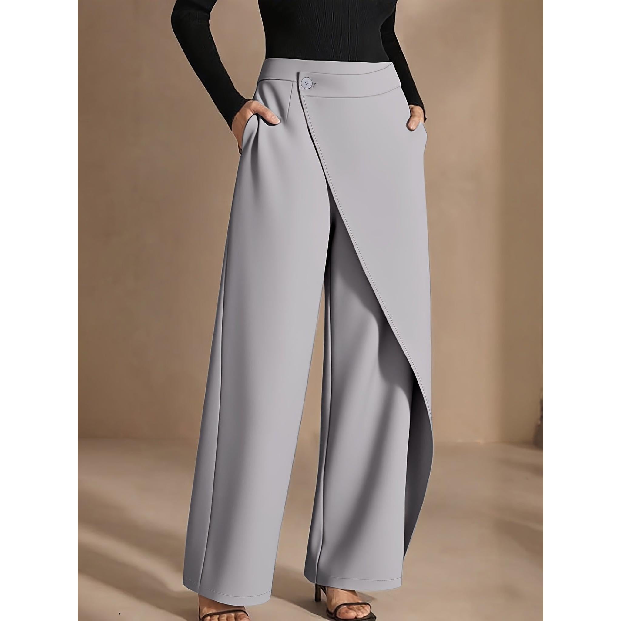 Horizon Essentials | Asymmetrical Draped High-Waisted Pants