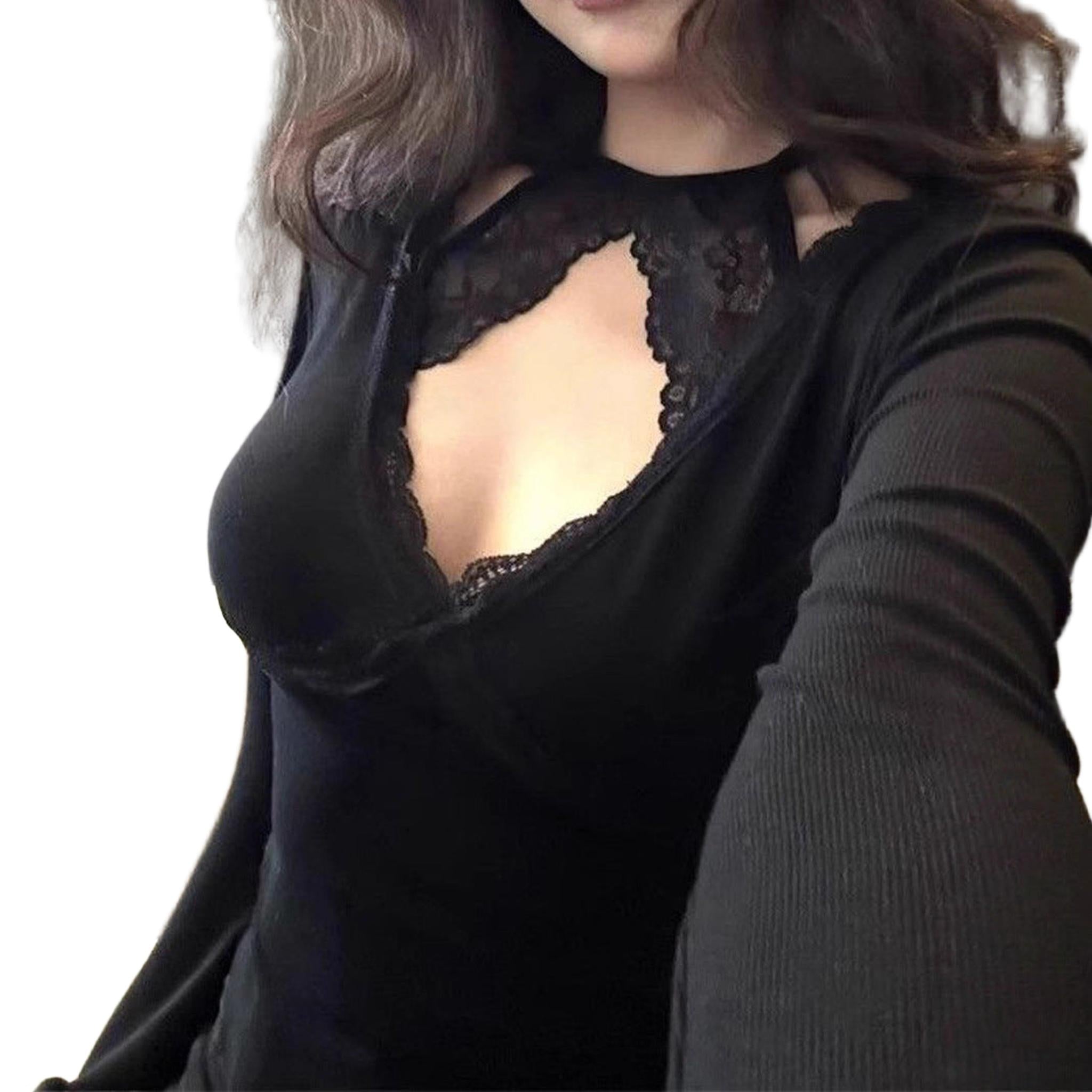 Horizon Essentials | Black Lace Halter Crop Top