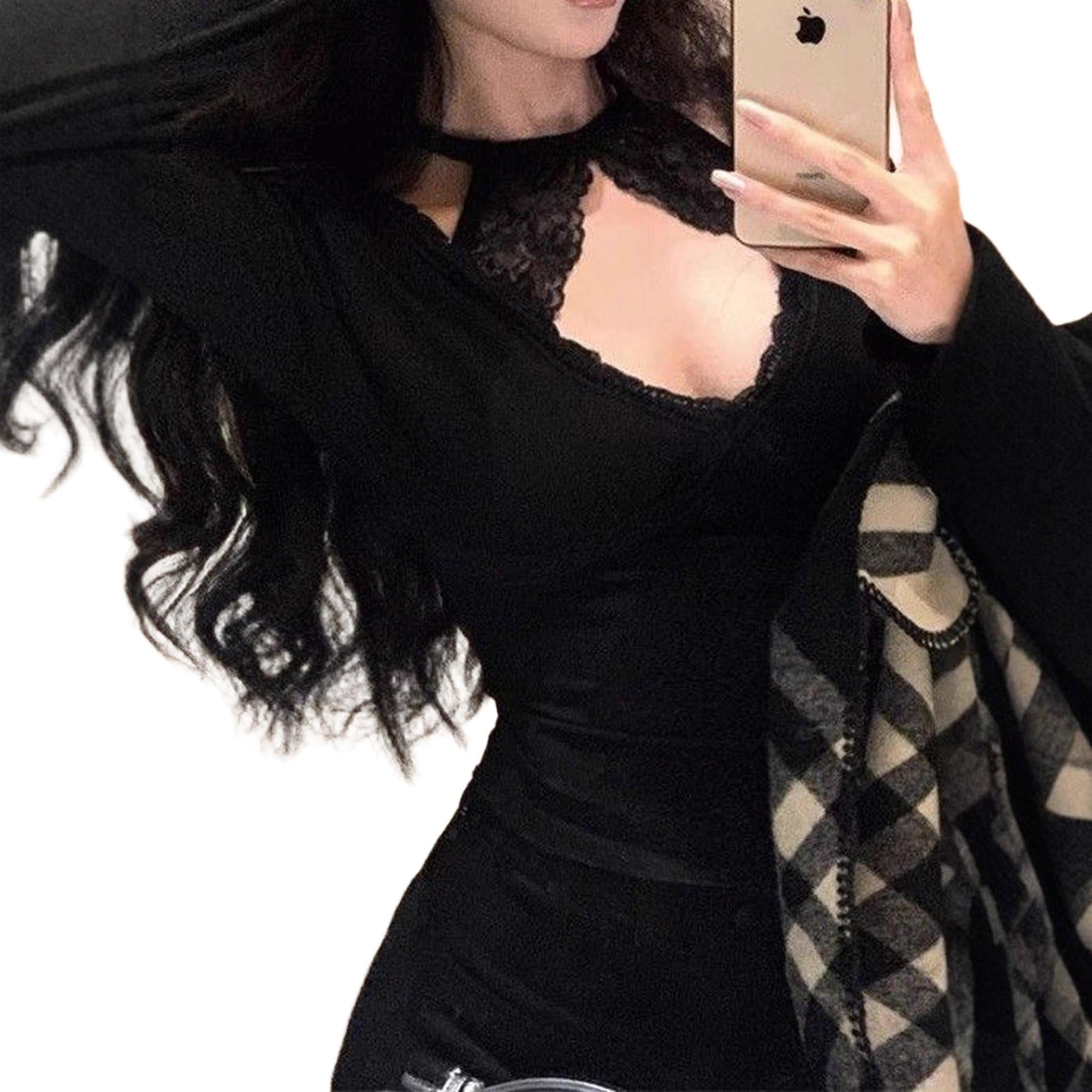 Horizon Essentials | Black Lace Halter Crop Top