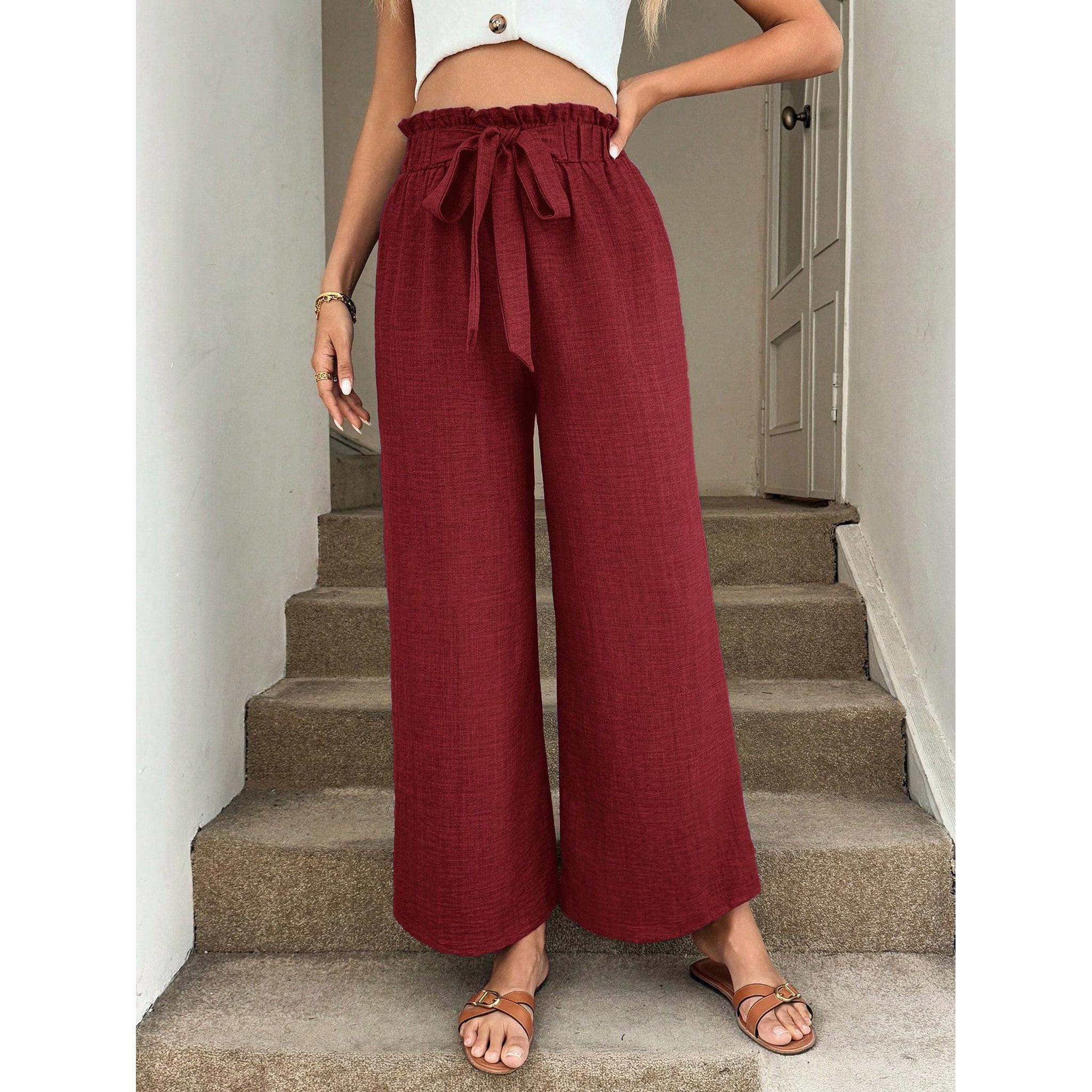 Horizon Essentials | Bow-Tie Waistband Elegant Flowy Pants