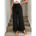 Horizon Essentials | Bow-Tie Waistband Elegant Flowy Pants