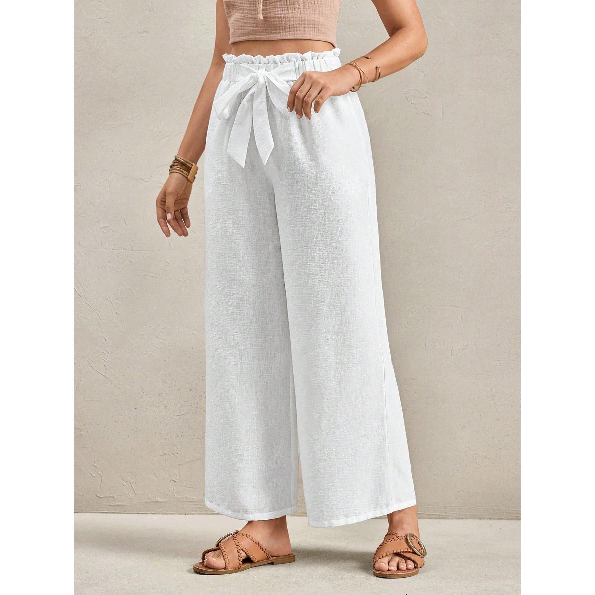 Horizon Essentials | Bow-Tie Waistband Elegant Flowy Pants