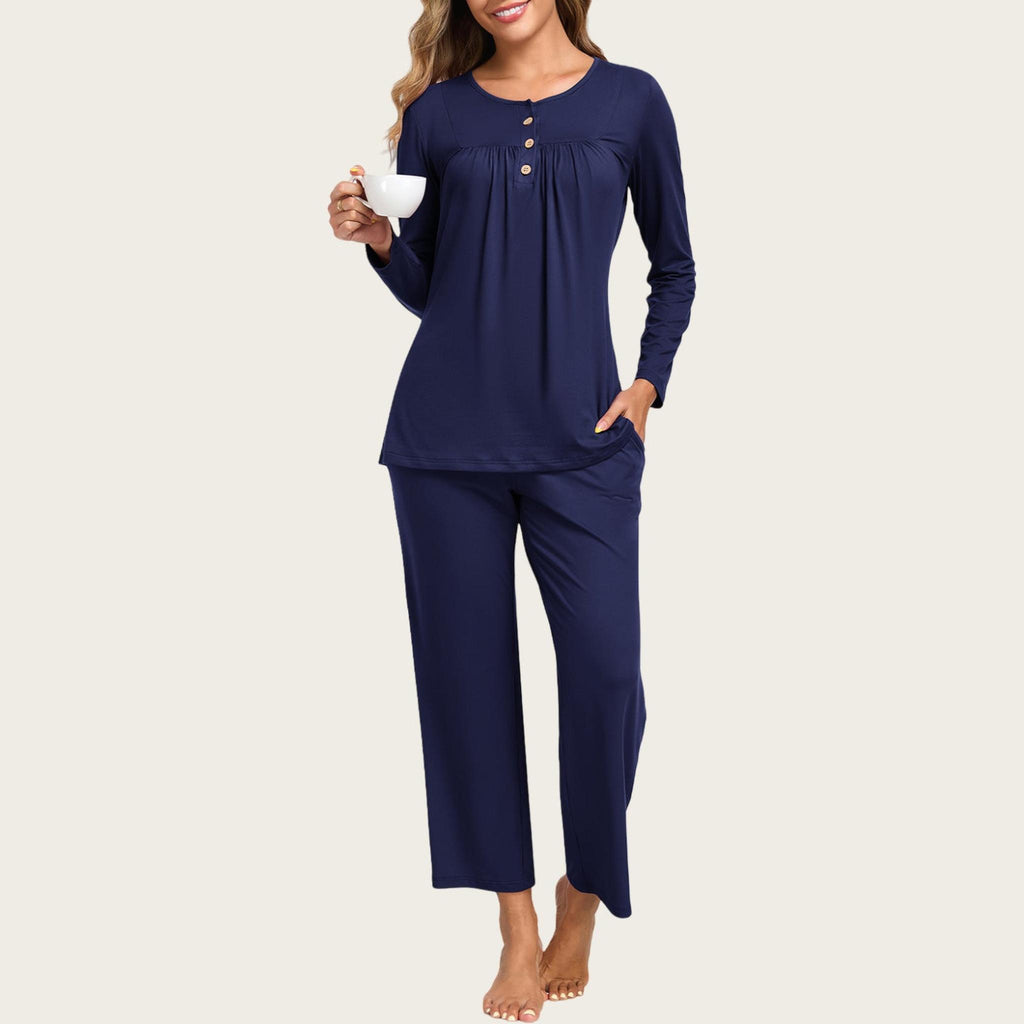 Horizon Essentials | Casual Christmas Pajama Set Pockets