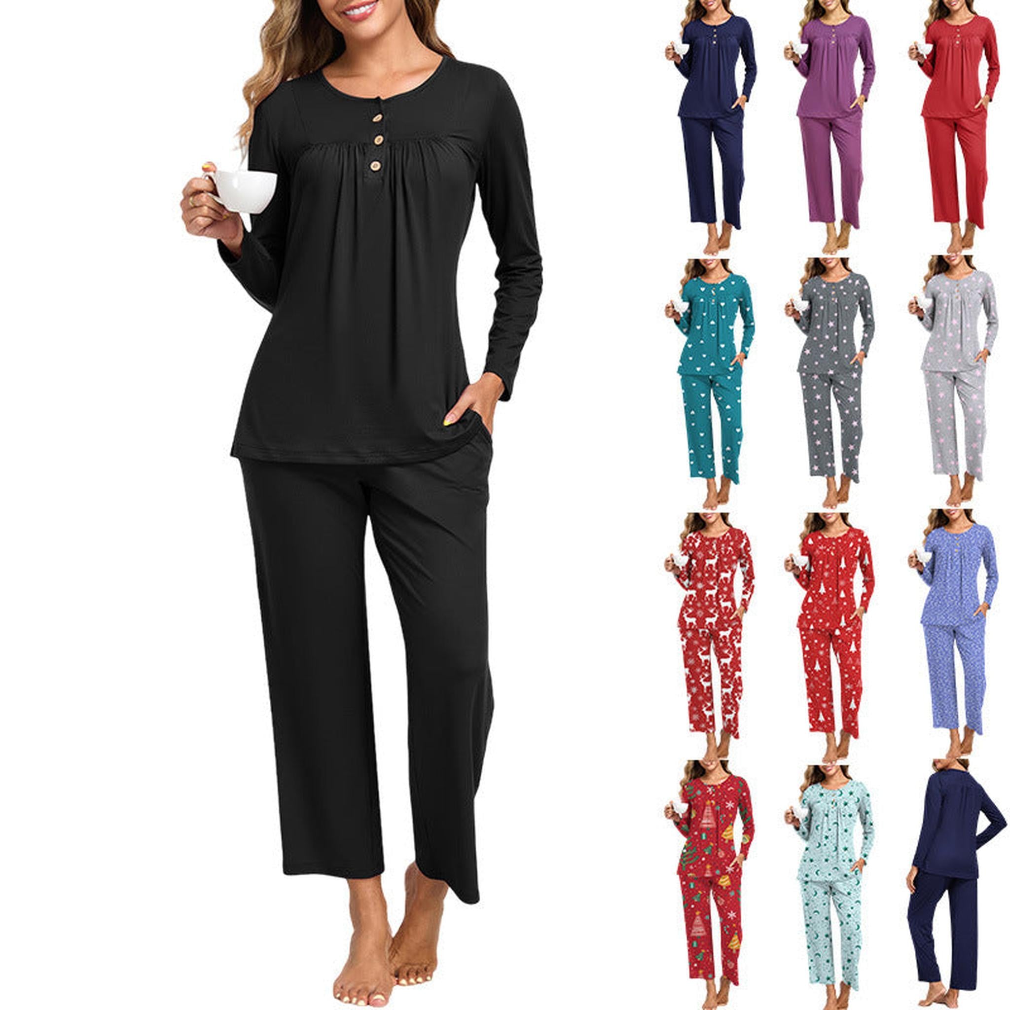 Horizon Essentials | Casual Christmas Pajama Set Pockets