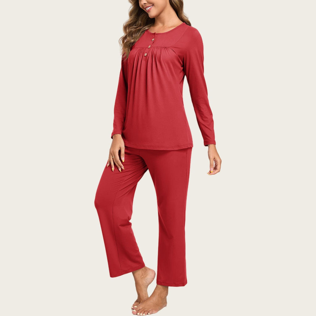 Horizon Essentials | Casual Christmas Pajama Set Pockets