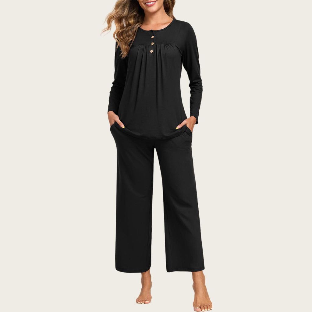 Horizon Essentials | Casual Christmas Pajama Set Pockets