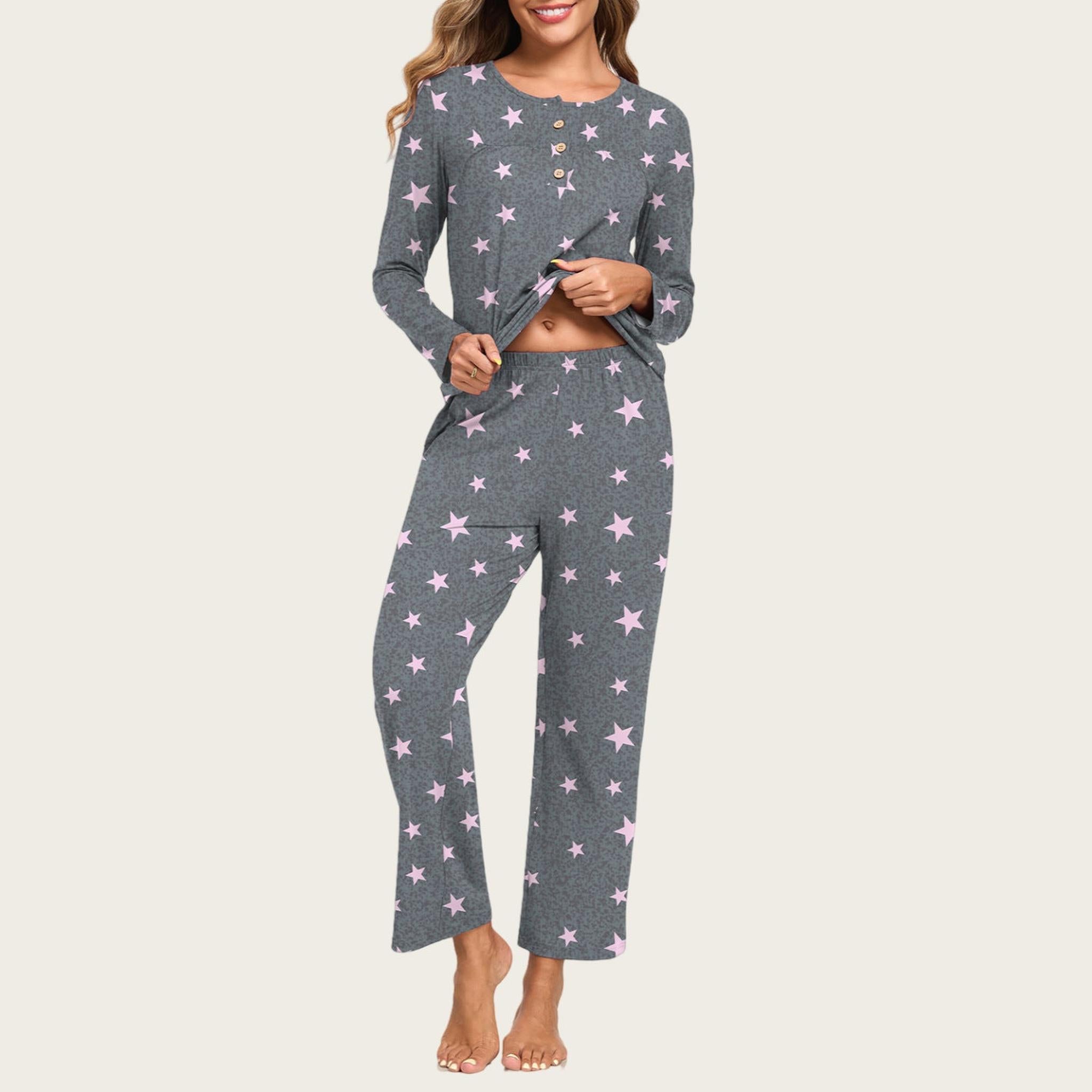 Horizon Essentials | Casual Christmas Pajama Set Pockets