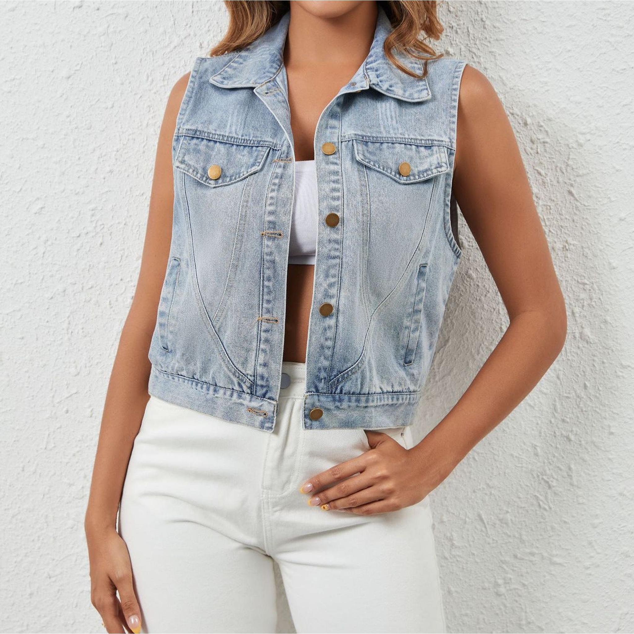 Horizon Essentials | Casual Loose Denim Vest Camis
