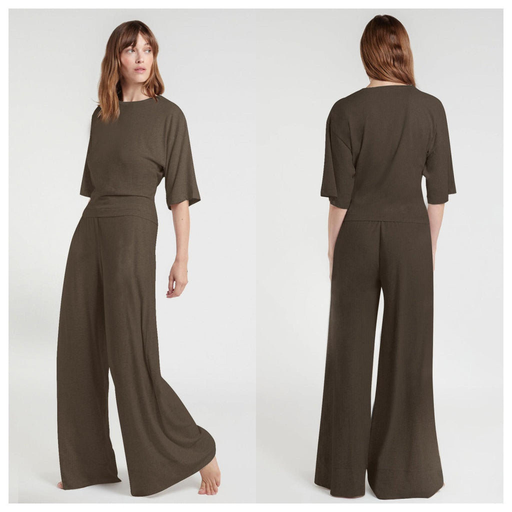 Horizon Essentials | Casual Slim-Fit Wide-Leg Pants Set