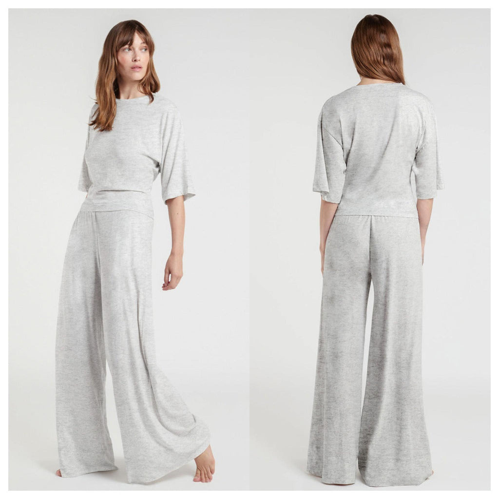 Horizon Essentials | Casual Slim-Fit Wide-Leg Pants Set
