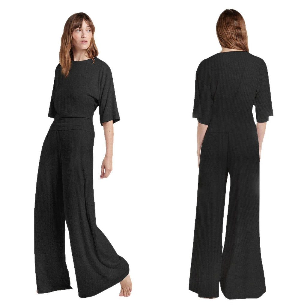 Horizon Essentials | Casual Slim-Fit Wide-Leg Pants Set