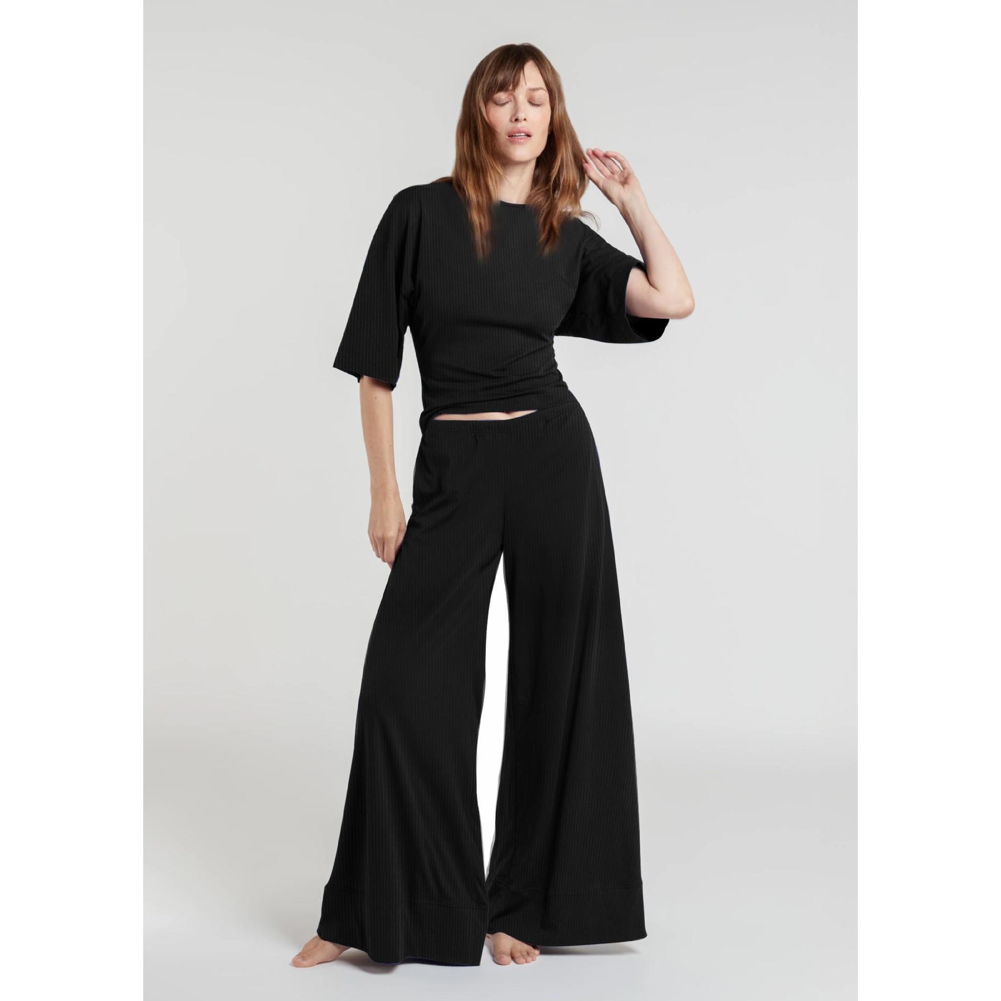 Horizon Essentials | Casual Slim-Fit Wide-Leg Pants Set