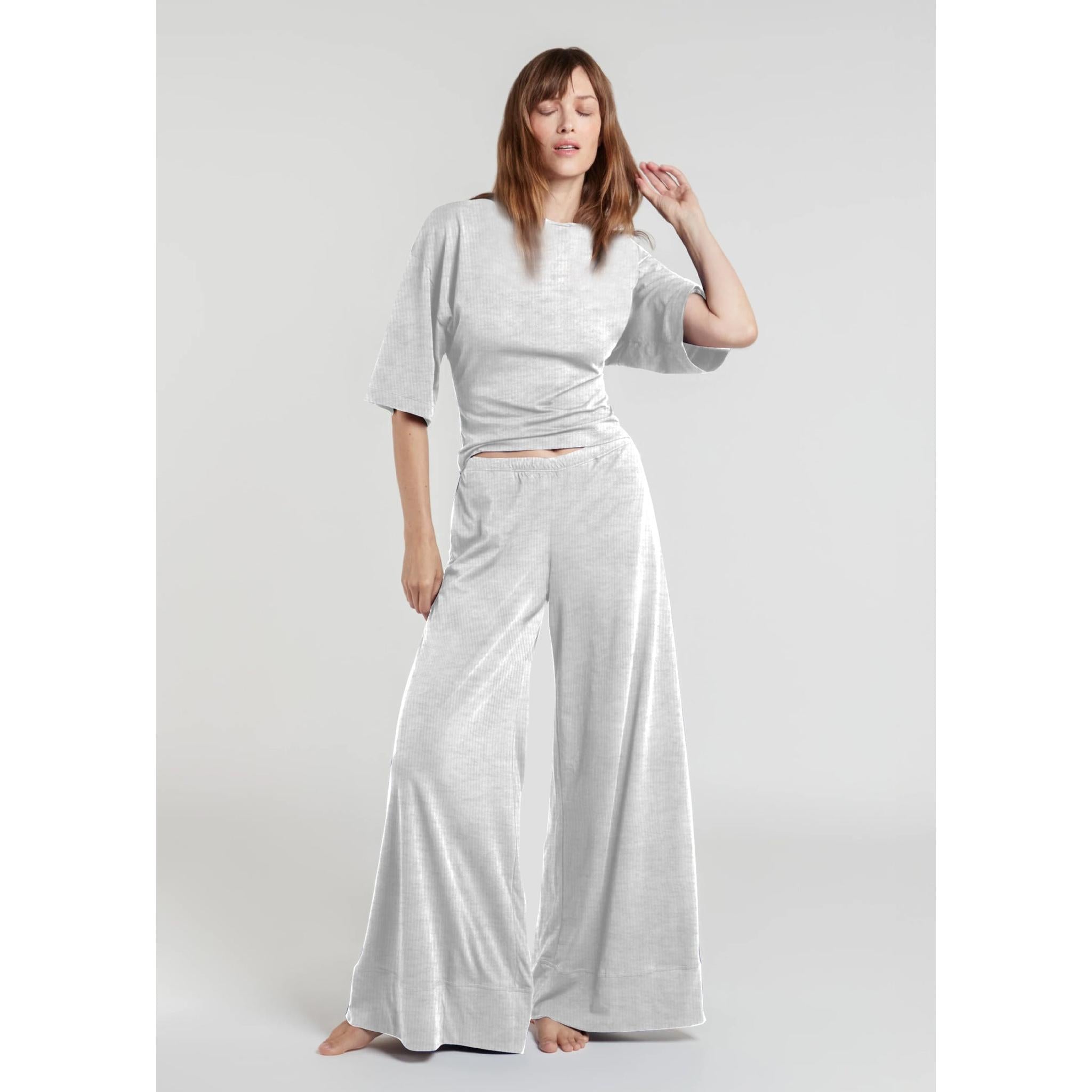 Horizon Essentials | Casual Slim-Fit Wide-Leg Pants Set