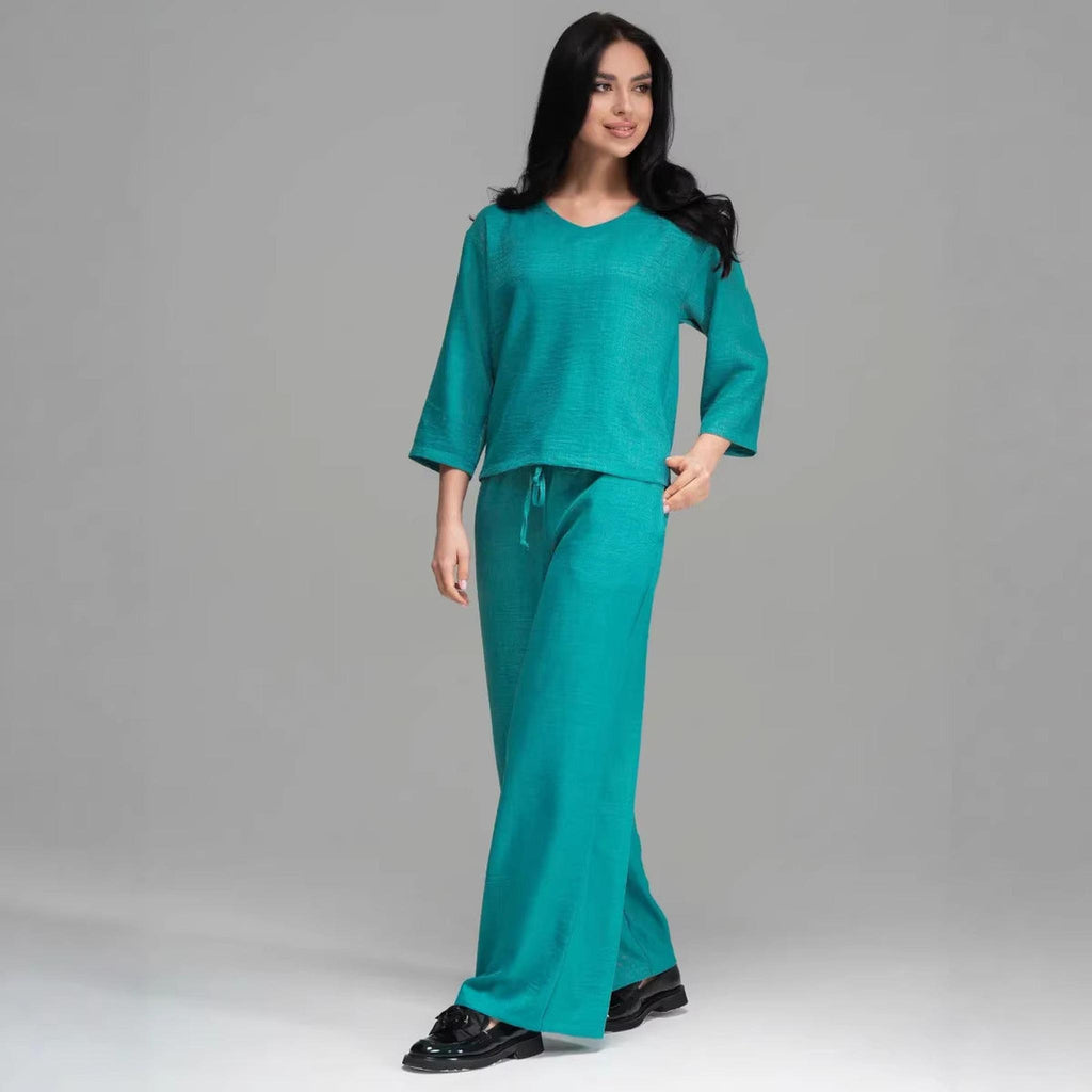 Horizon Essentials | Casual Two-Piece Wide-Leg Set