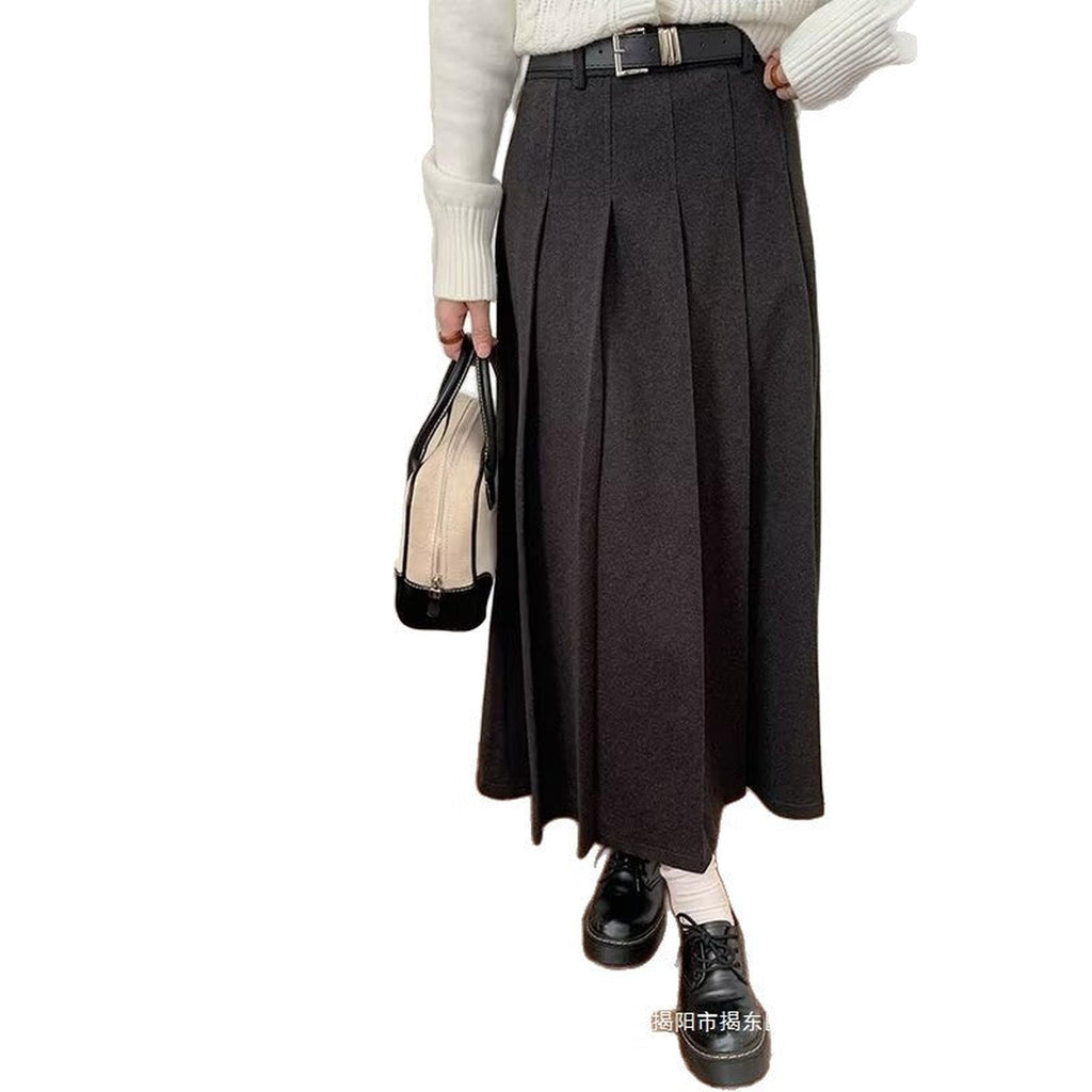 Horizon Essentials | Casual Wool Plus-Size Skirt