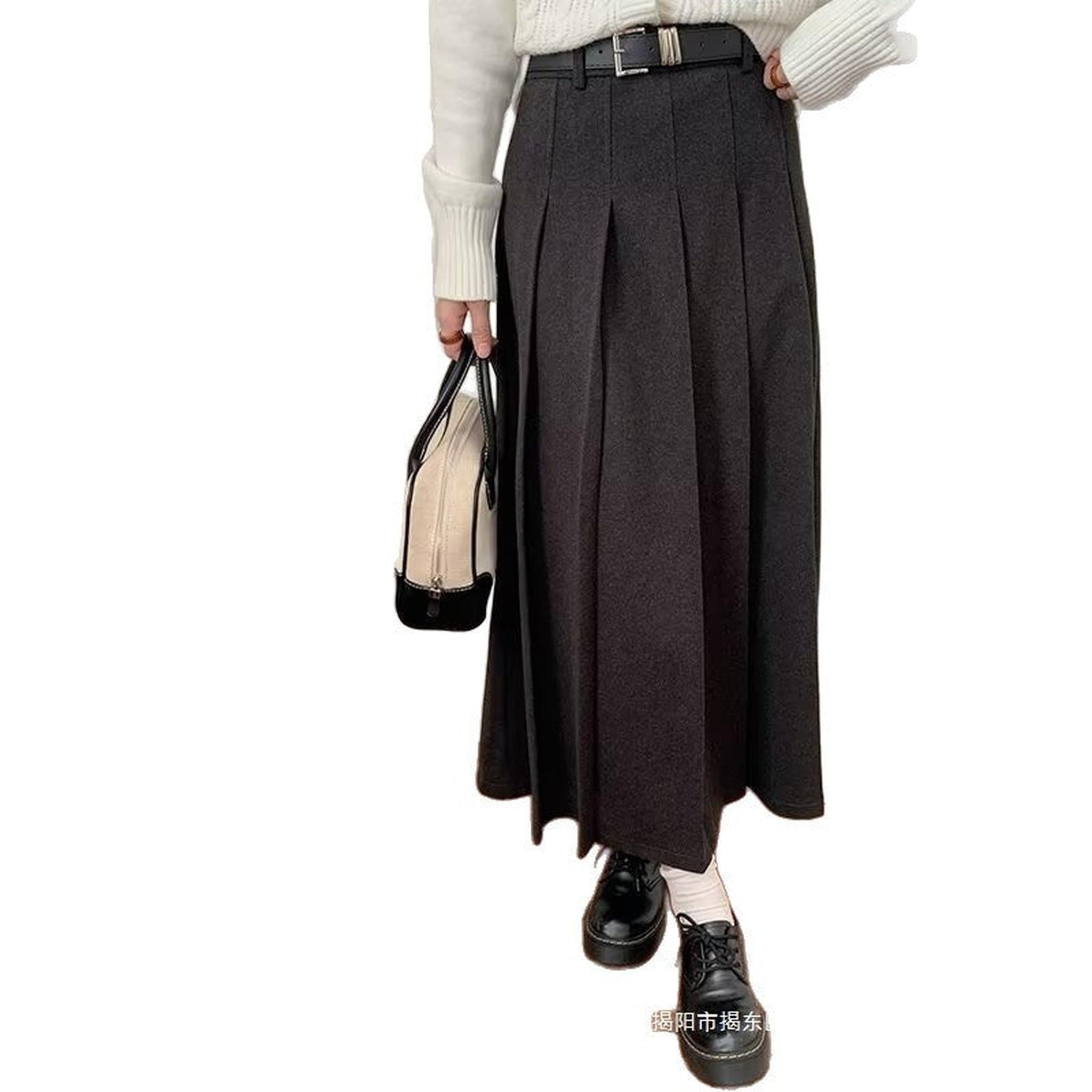Horizon Essentials | Casual Wool Plus-Size Skirt