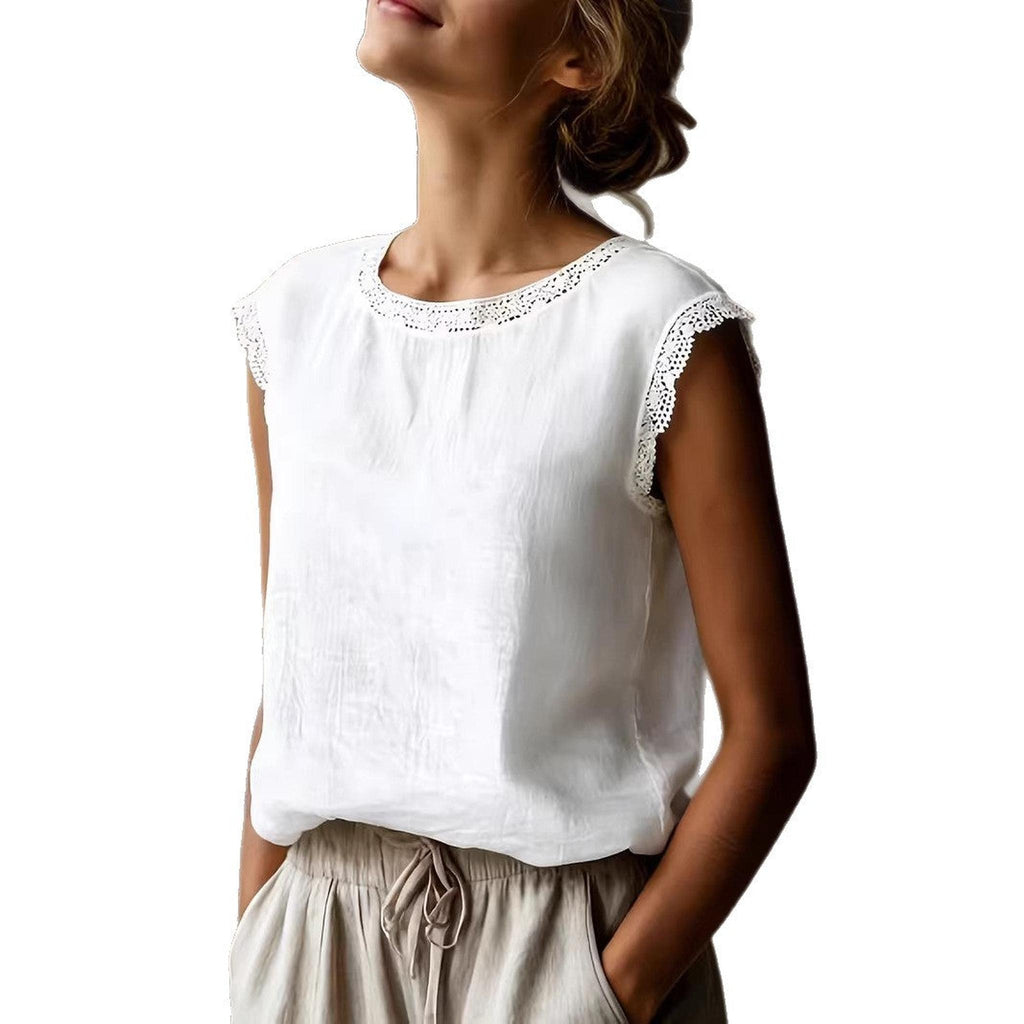Horizon Essentials | Cotton Linen Lace Camisole Women