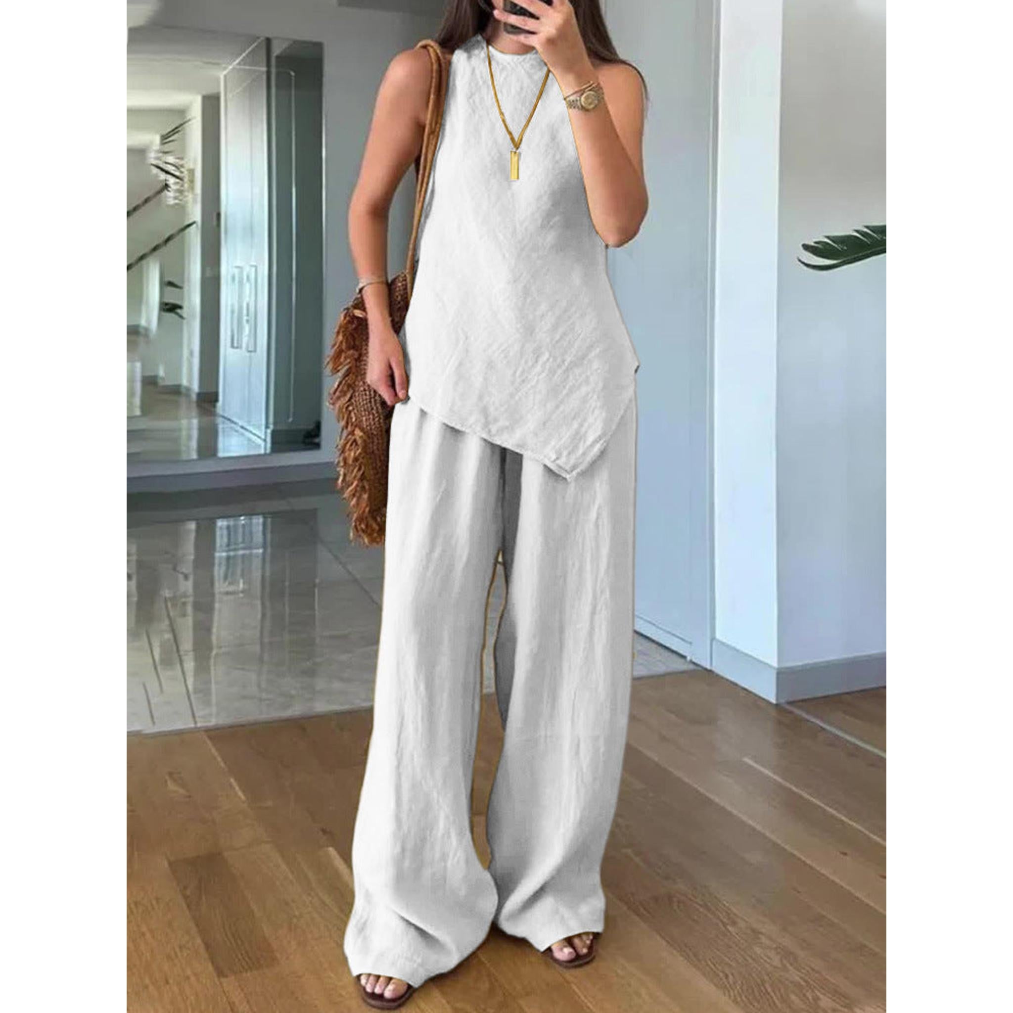 Horizon Essentials | Cozy Casual Sleeveless Two-Piece Set