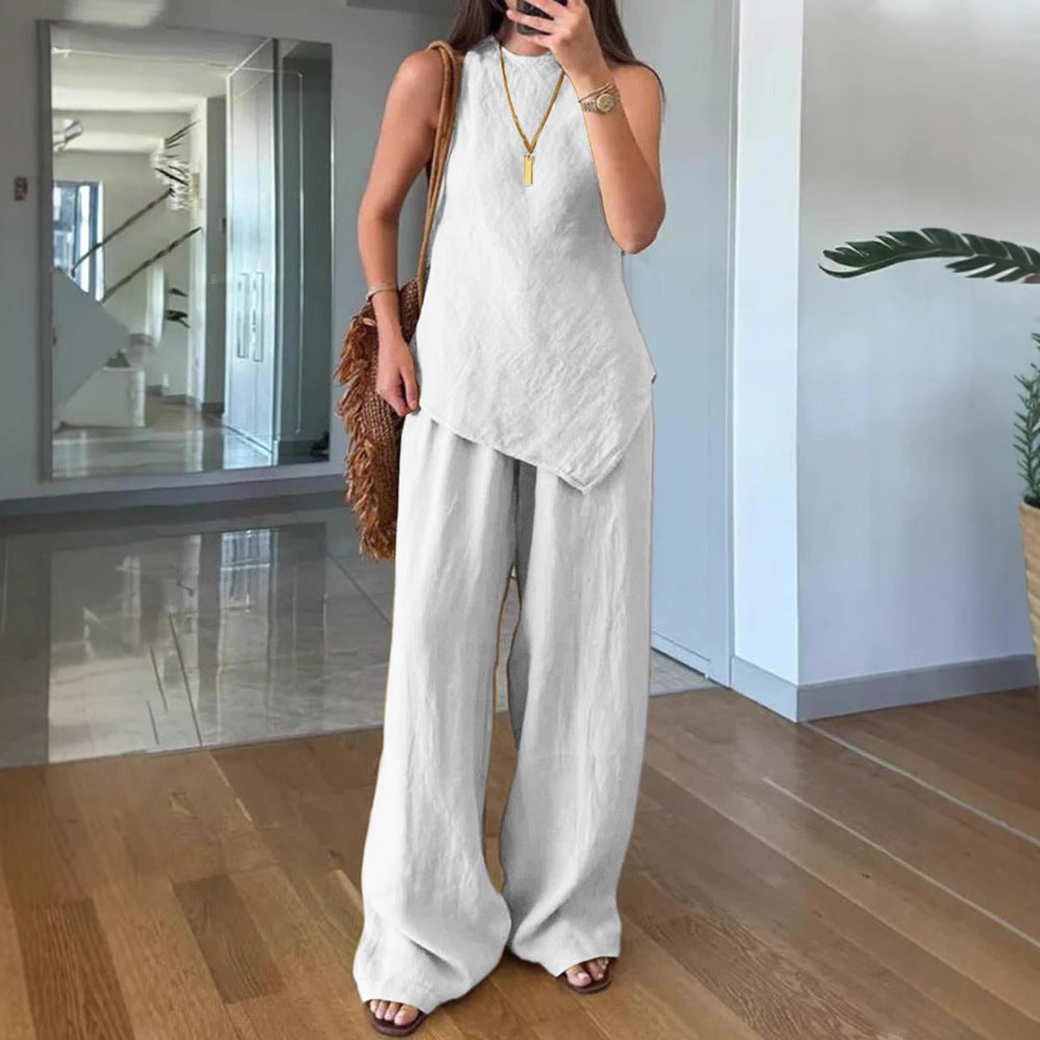 Horizon Essentials | Cozy Casual Sleeveless Two-Piece Set