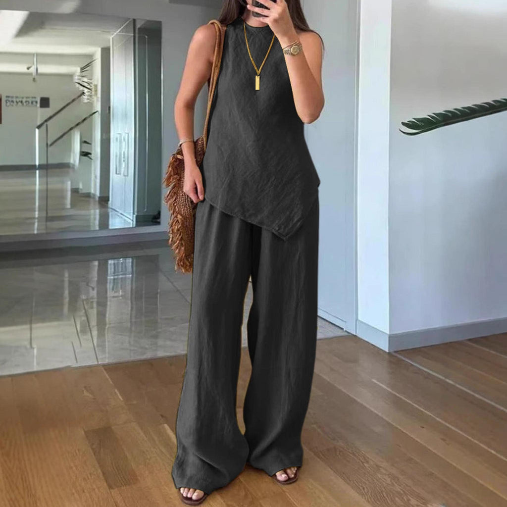 Horizon Essentials | Cozy Casual Sleeveless Two-Piece Set