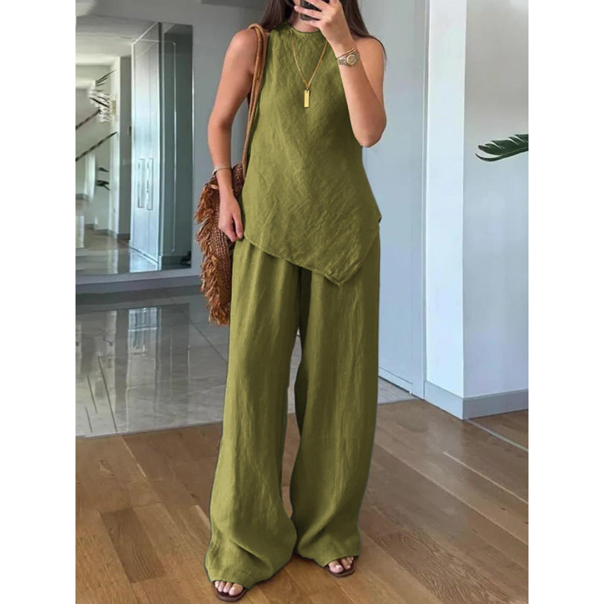 Horizon Essentials | Cozy Casual Sleeveless Two-Piece Set